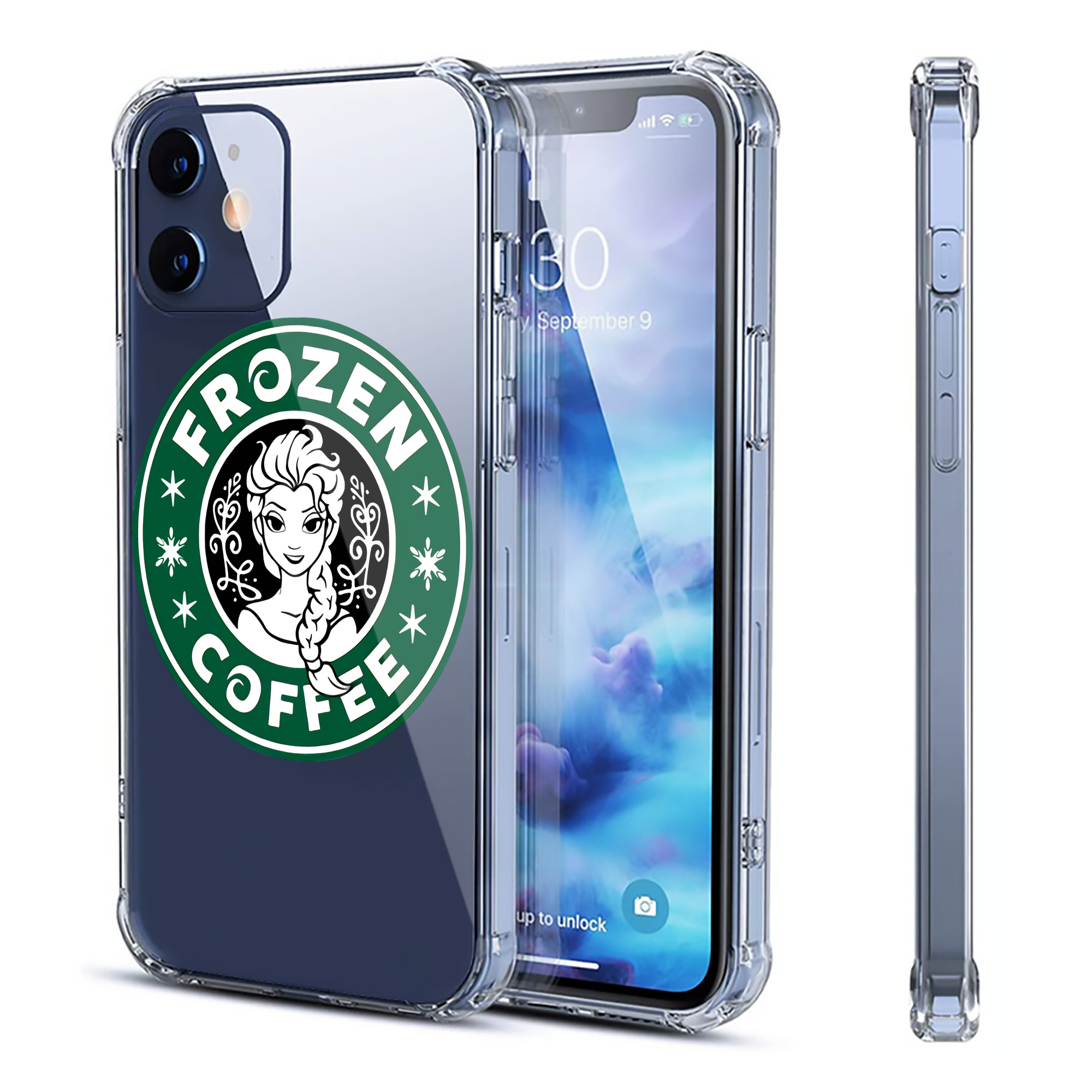 （画像用） アナと雪の女王 アンナ エルサ Frozen Anna Elsa 【iPhone 12シリーズ対応】透明スマホケース（クリアソフトケース）